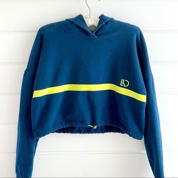 LC Lauren Conrad Crop Hoodie Sweatshirt Large EUC - Picture 3 of 8